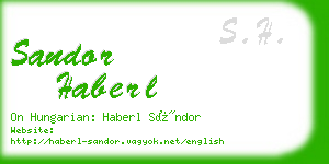 sandor haberl business card